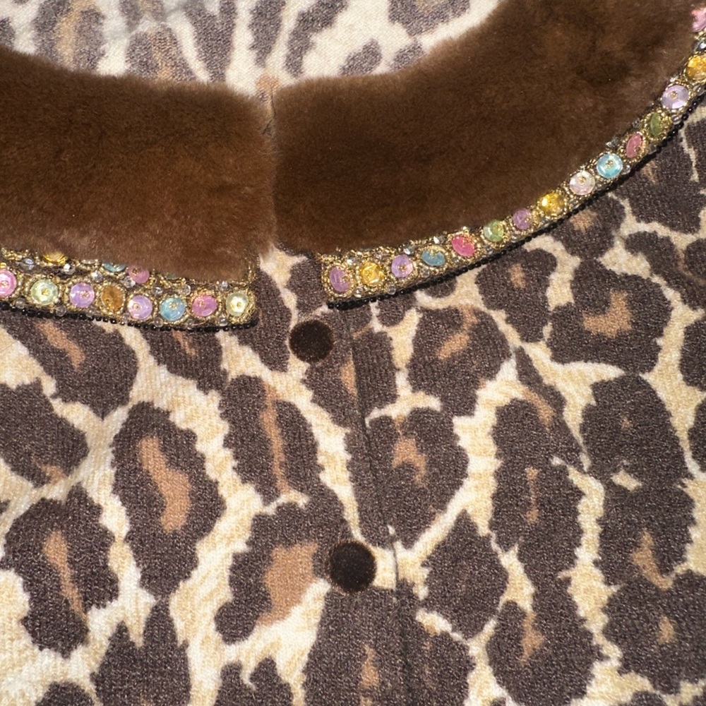 Blumarine Brown Leopard Print Tank - Picture 3 of 8